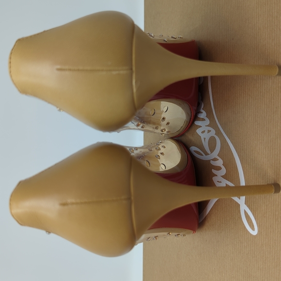 Christian Louboutin Degrastrass PVC 100 Nappa Nude 3